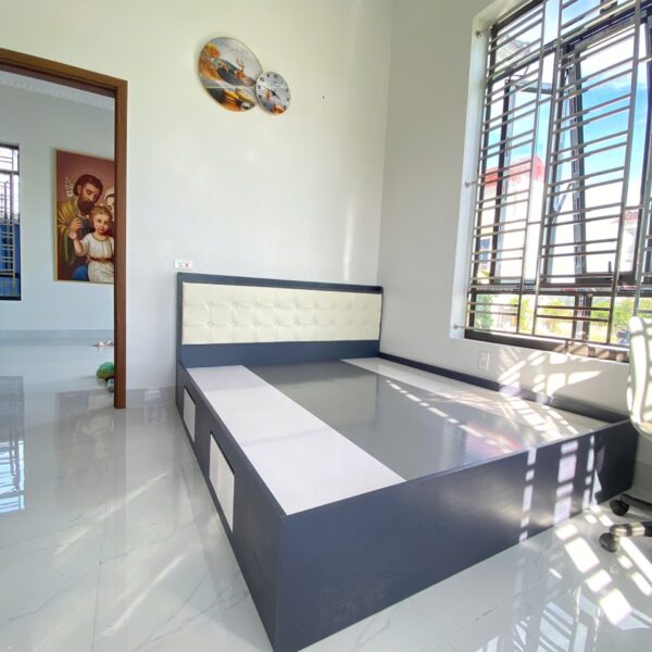 Giường Ngủ Gỗ Đẹp Xanh coban