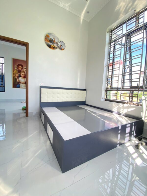 Giường Ngủ Gỗ Đẹp Xanh coban