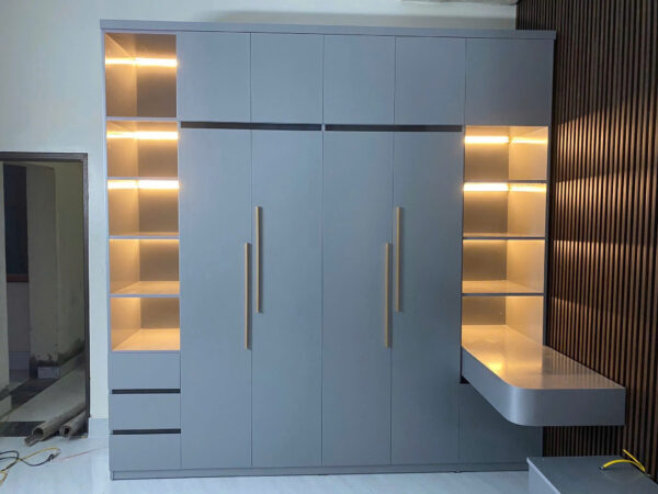 Tủ Nhựa Cao Cấp Xám Khung Đen Ecoplast S68