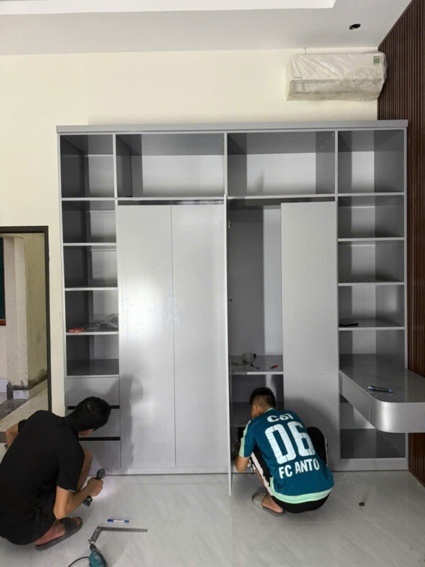 Tủ Nhựa Cao Cấp Xám Khung Đen Ecoplast S68 - Hình ảnh 2