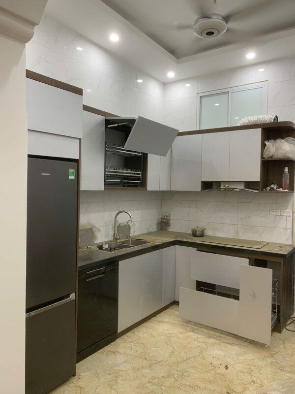 Tủ bếp ecoplast cao cấp cánh xám titan(S6 S8) - Hình ảnh 2