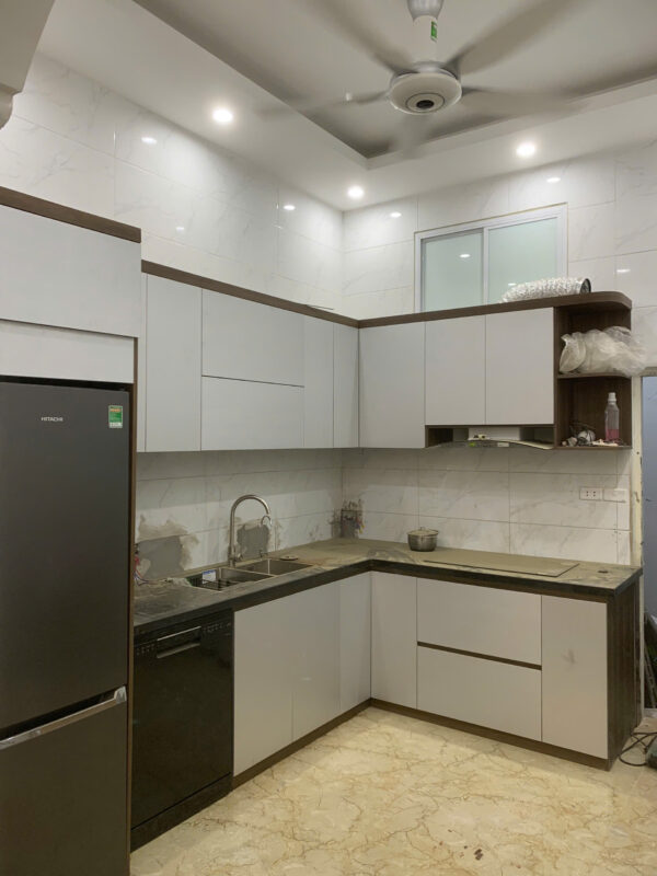 Tủ bếp ecoplast cao cấp cánh xám titan(S6 S8)