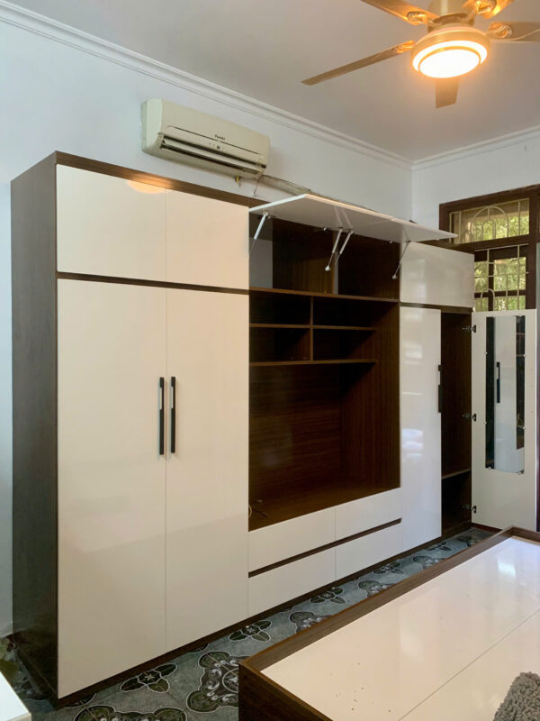 Tủ liền kệ tivi ecoplast cao cấp cánh trắng(S8 AT) - Hình ảnh 3