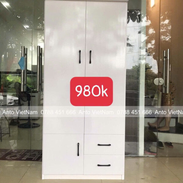 Tủ nhựa đài loan 2 cánh (trắng)