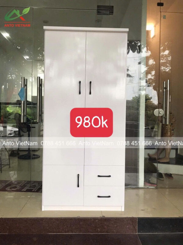 Tủ nhựa đài loan 2 cánh (trắng)