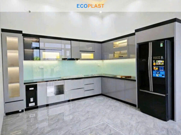 Tủ bếp ecoplast xám titan(S6 S8)