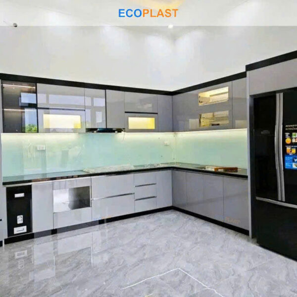 Tủ bếp ecoplast xám titan(S6 S8)